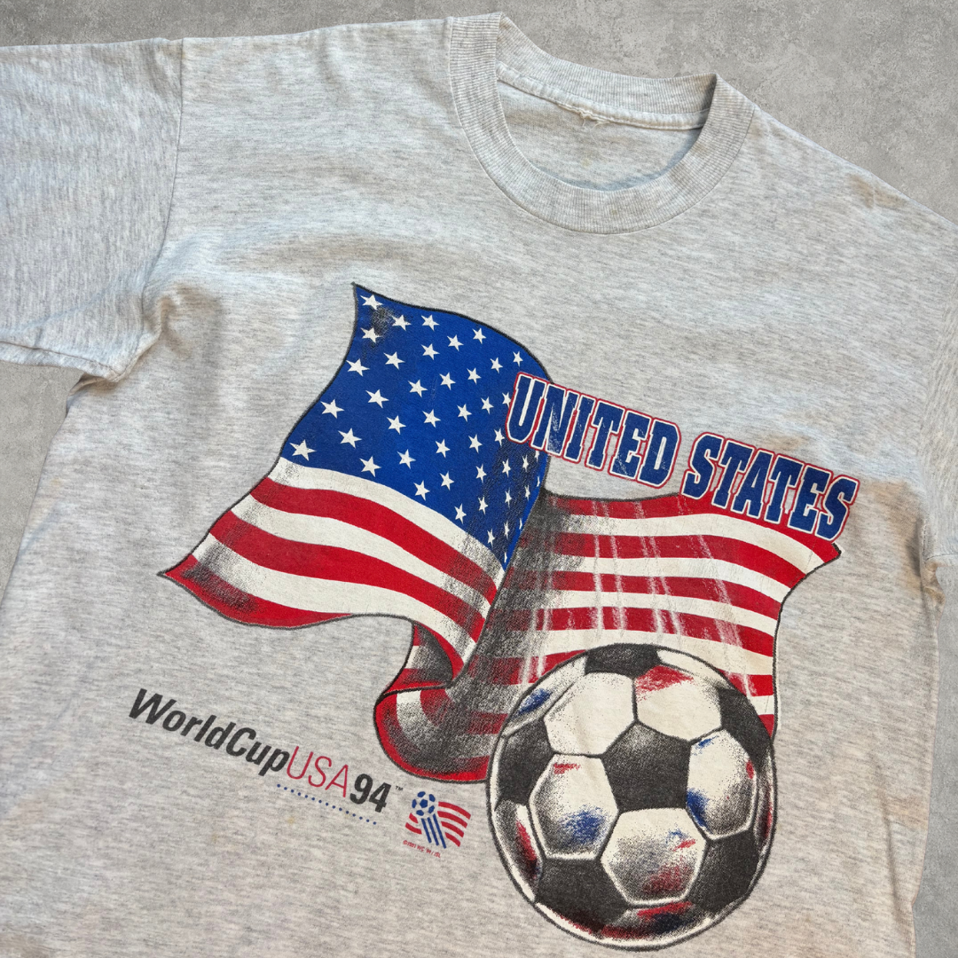 USA Adidas World Cup 1994 Vintage Single-Stitch T-Shirt Nutmeg (L)