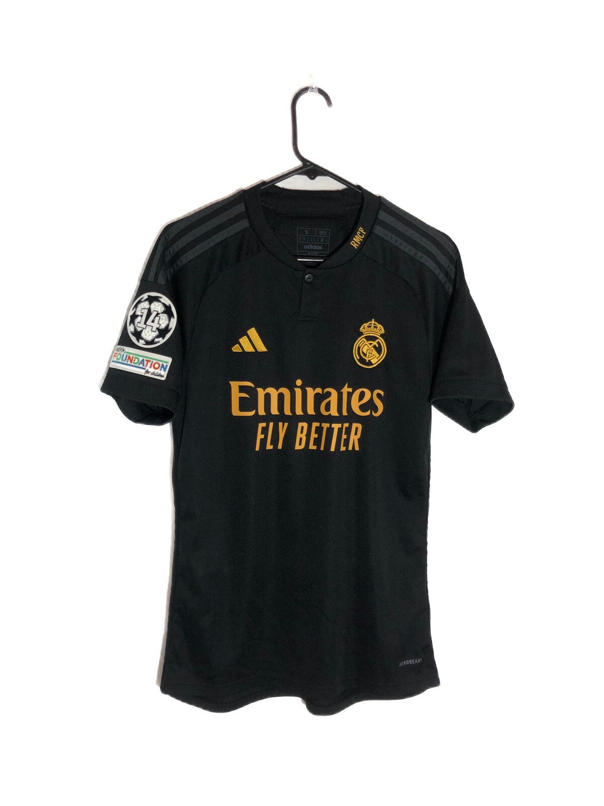 Real Madrid Vini Jr #7 2023/24 3rd Small CL Shirt Excellent Condition IN9846