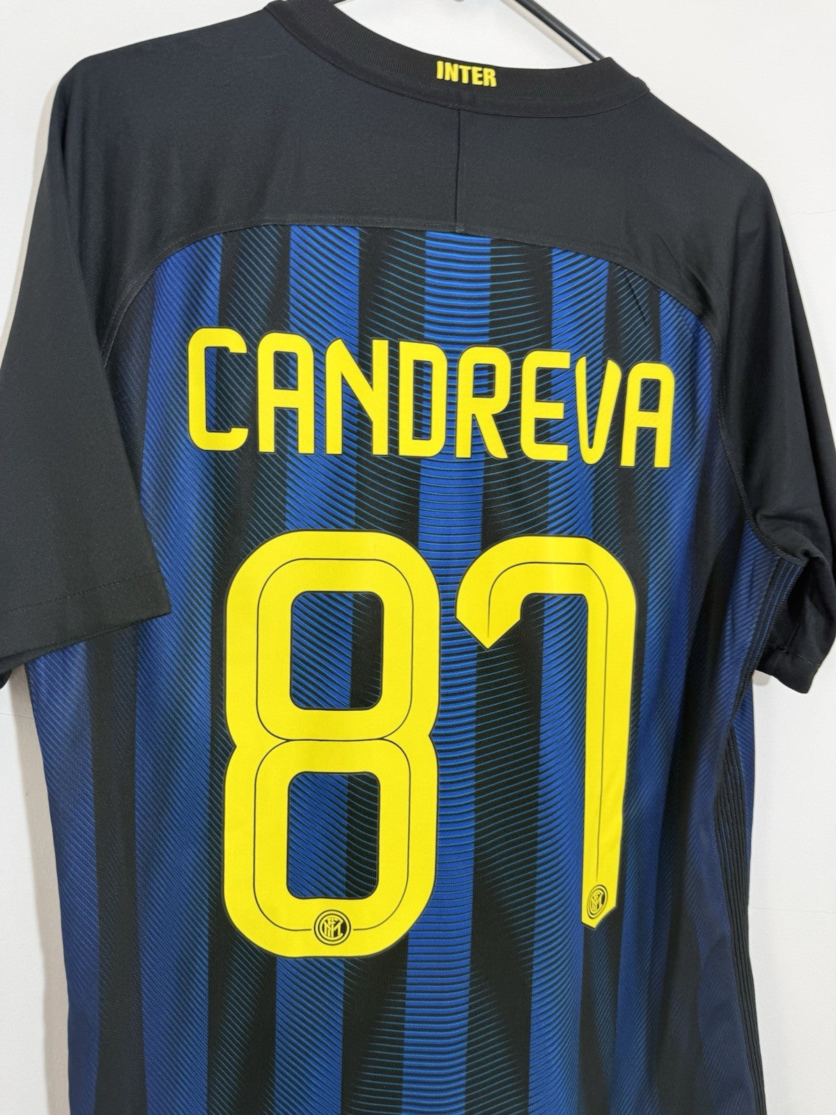 Inter Milan Candreva #87 2016/17 Home Medium Excellent Condition 776891-011