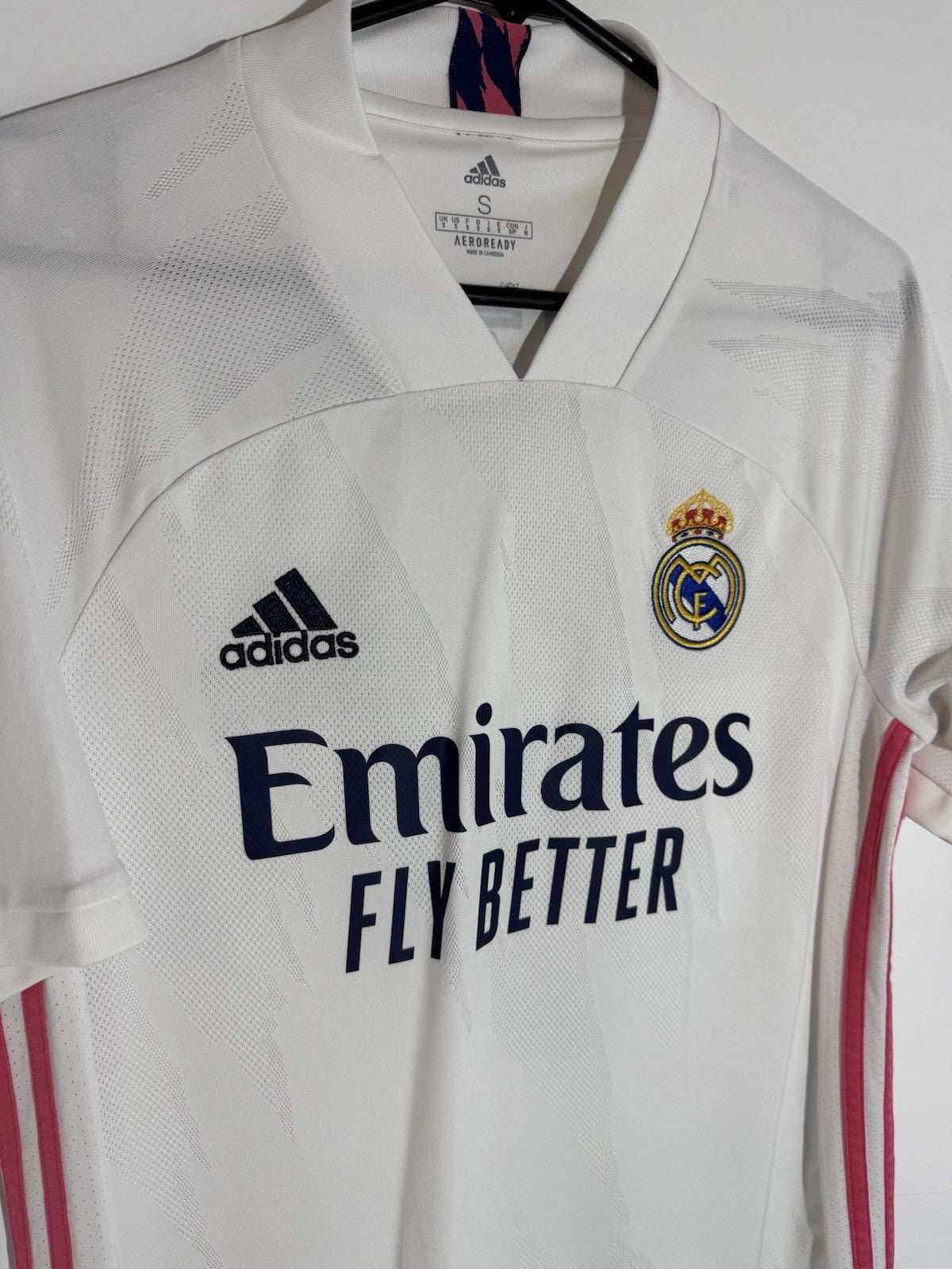 Real Madrid Benzema #9 2020/21 Small Home Shirt Excellent Condition FM4735