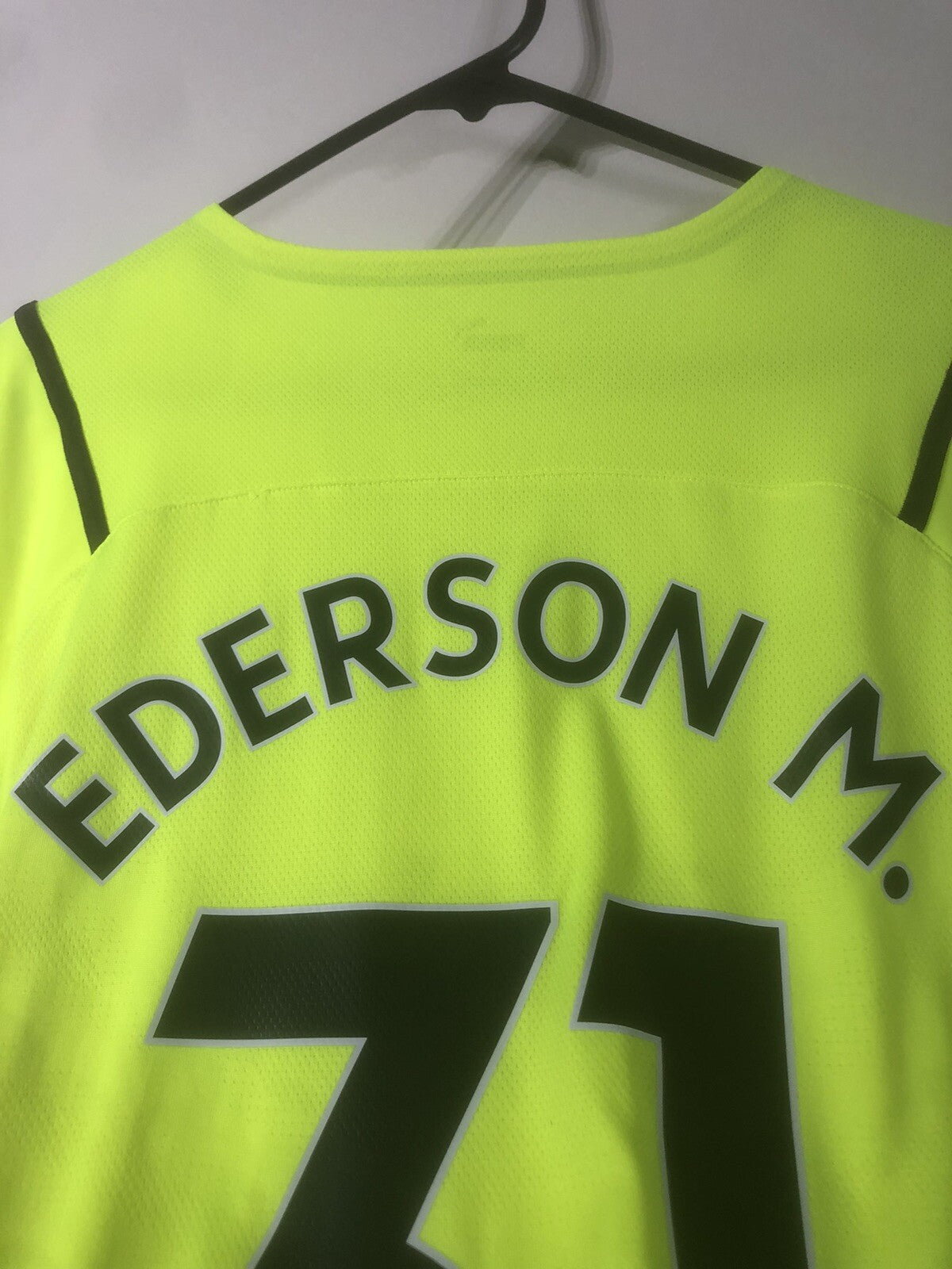 Man City Ederson M. #31 2021/22 Large Auth 3rd GK Excellent Condition 759185-99