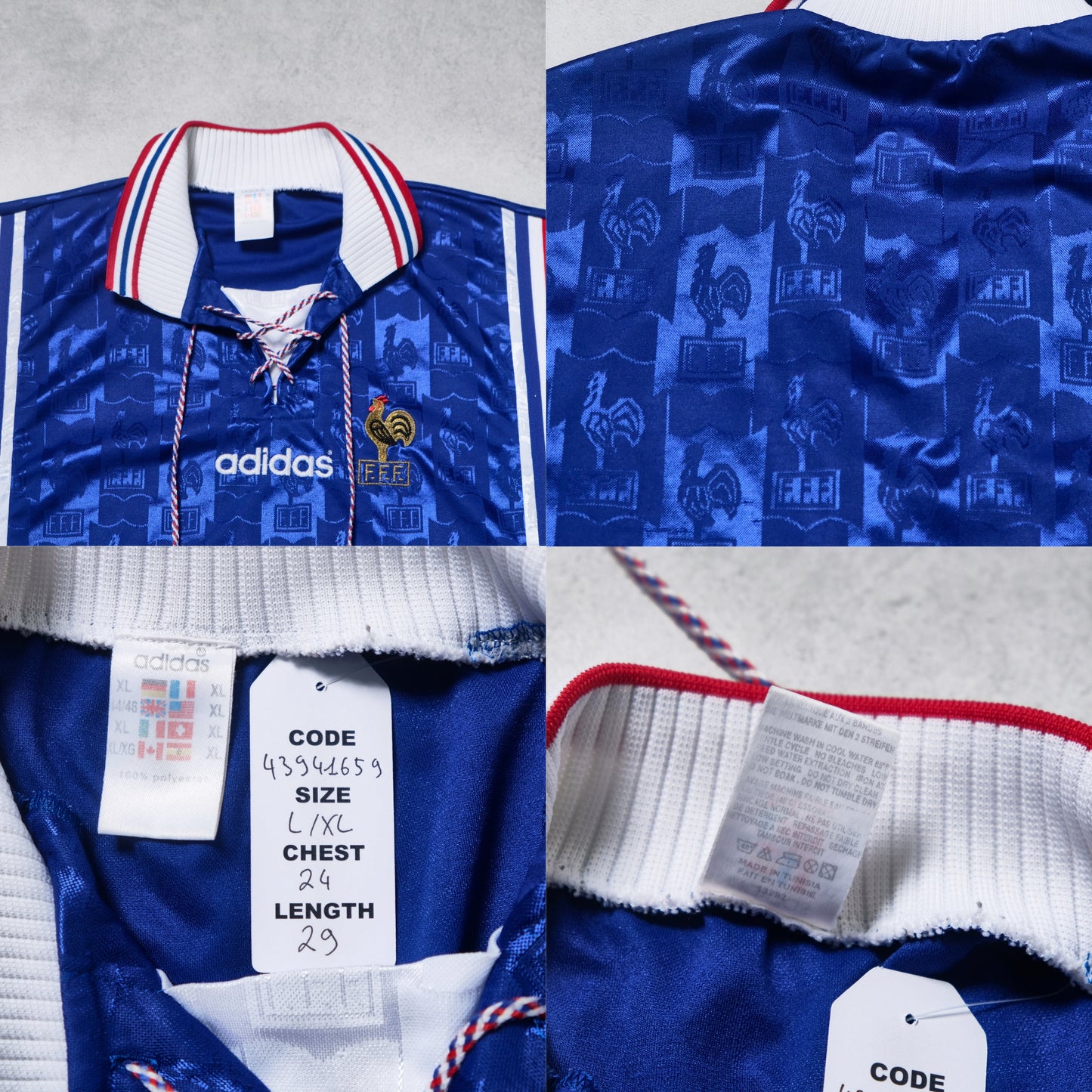 1996/98 France Home Shirt Adidas (L/XL)