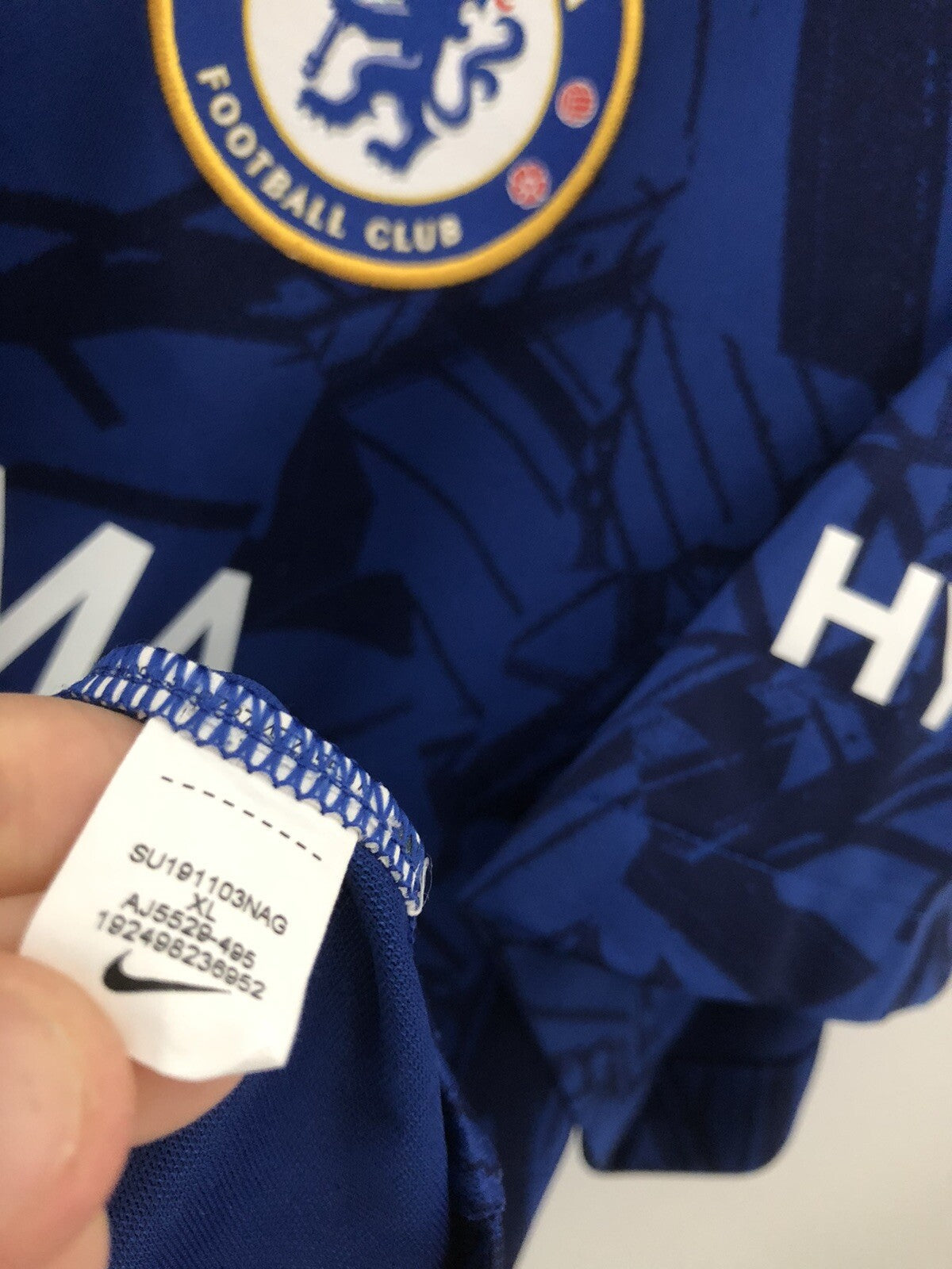 Chelsea Tomori #29 XL 2019/20 Home Shirt Excellent Condition AJ5529-495