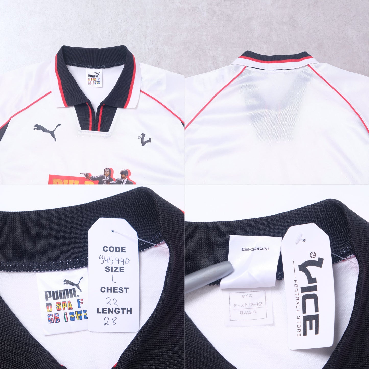 1998 VICE Footbal Store x Pulp Fiction Custom Football Shirt Puma (L)