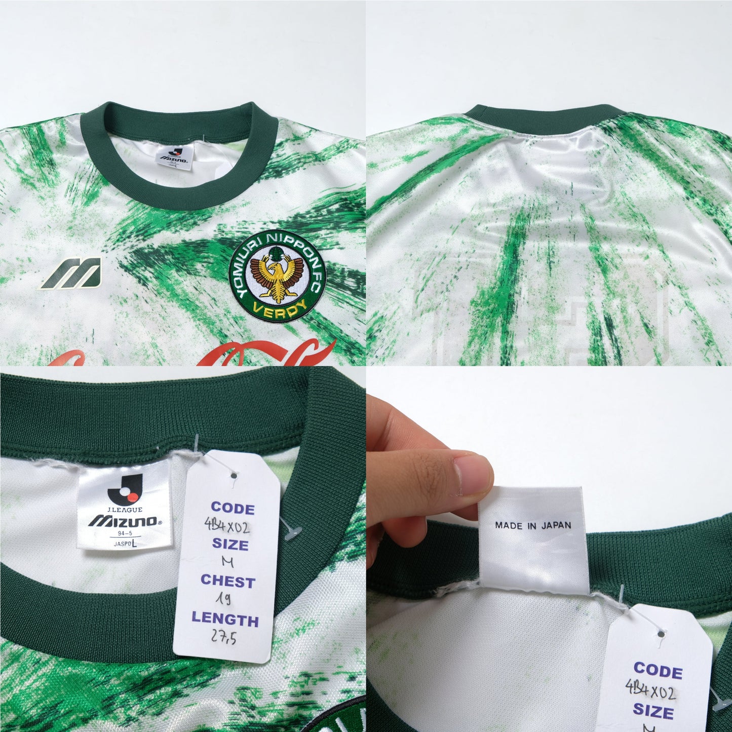 1993/95 Tokyo Verdy Away Shirt Mizuno J-League (M)