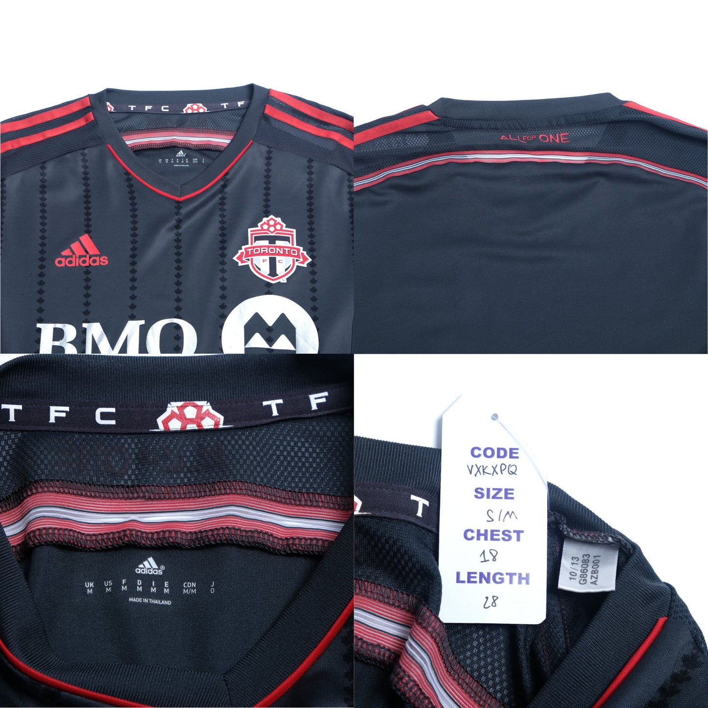 2014/15 Toronto FC Away Shirt Adidas MLS (S/M)