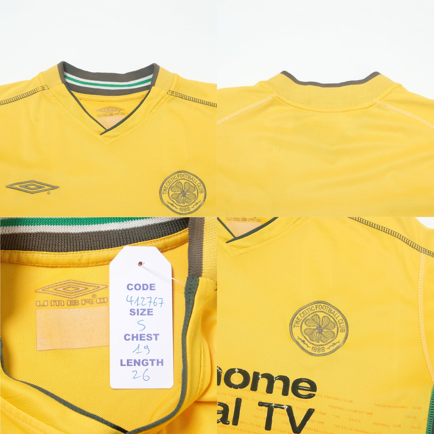 2002/03 Celtic Away Shirt Umbro (S)
