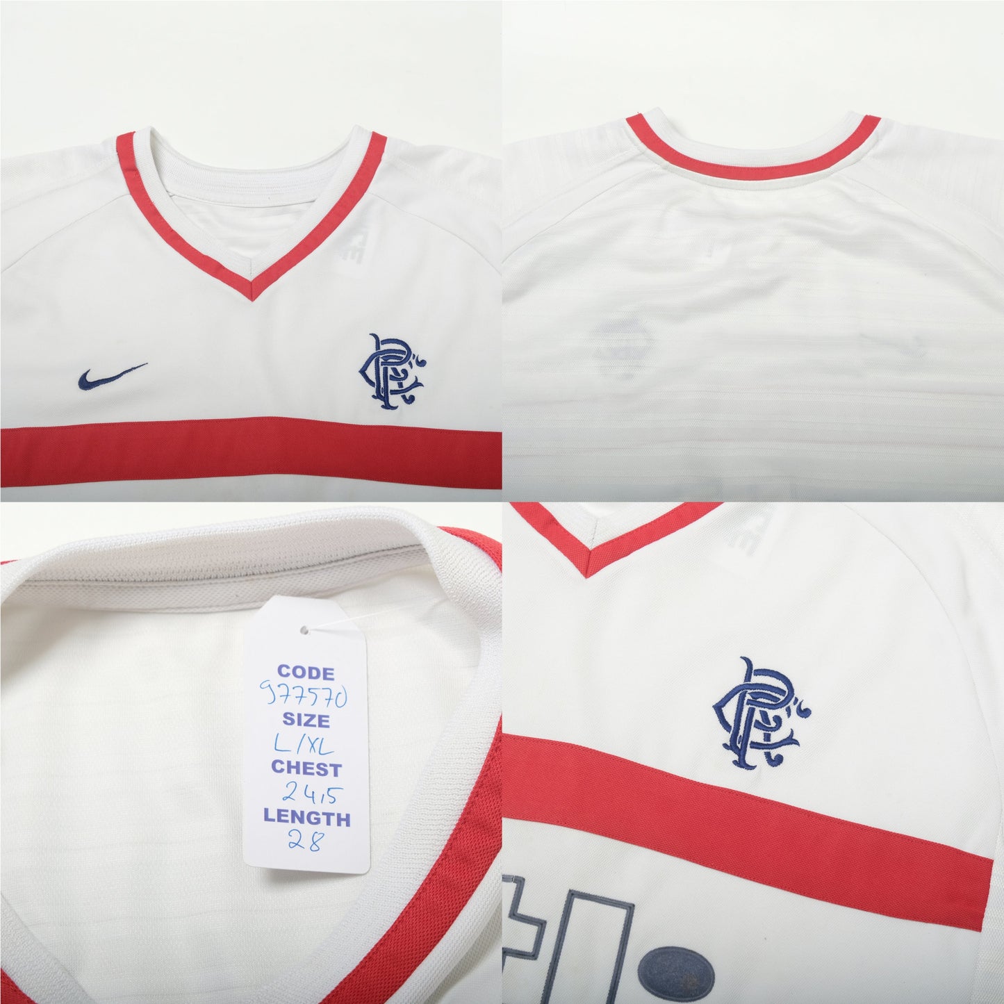 2000/01 Rangers Away Shirt Nike (L/XL)