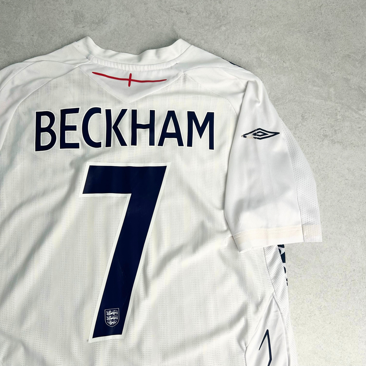 2007/09 England Home Shirt Umbro Beckham (S)