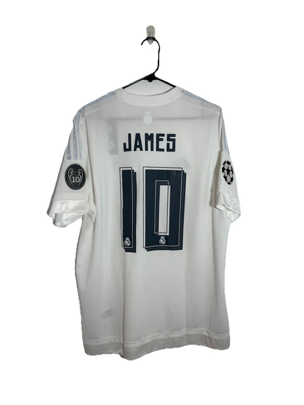 Real Madrid James #10 2015/16 XL Champions League Home Shirt BNWT S12614