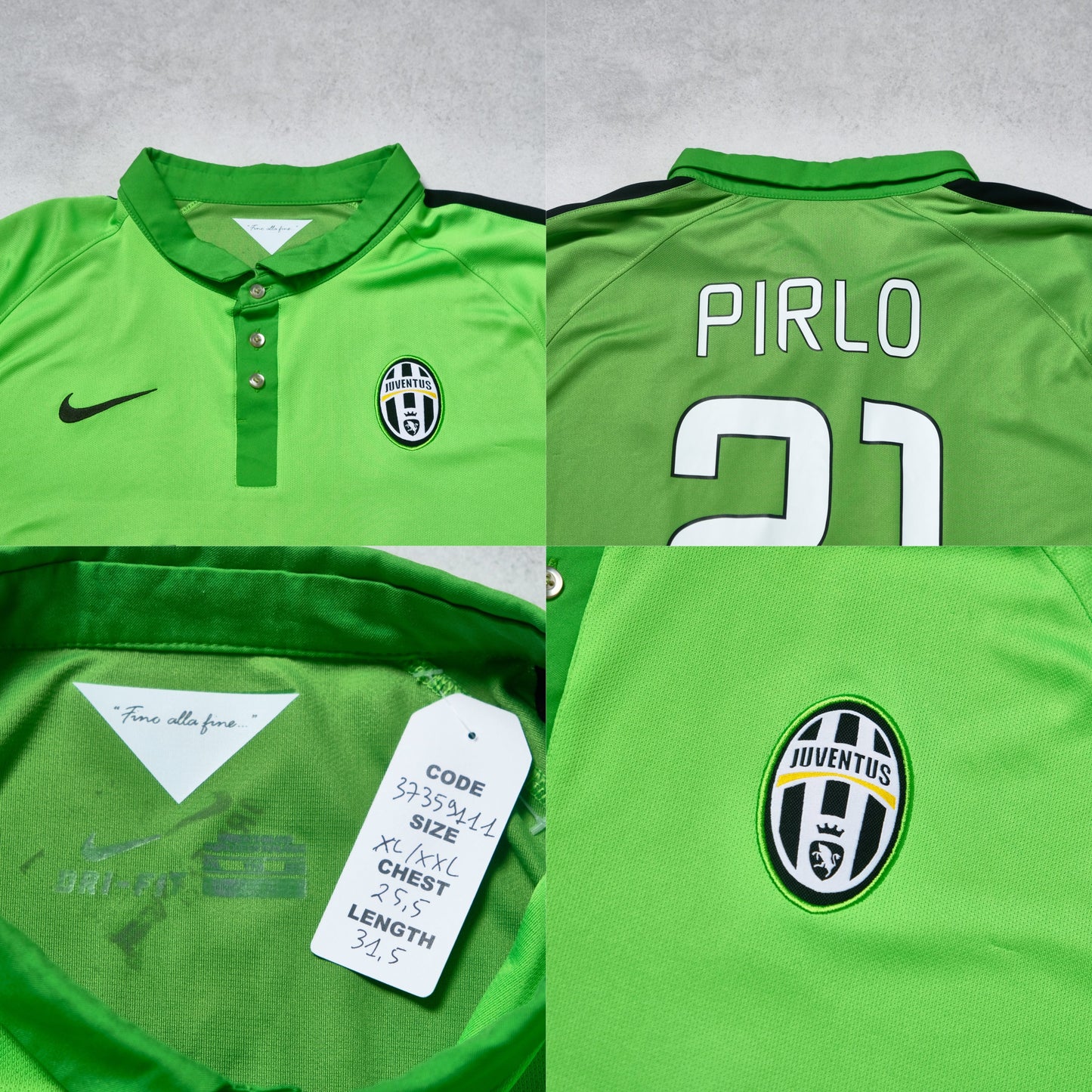 2014/15 Juventus Third Shirt Nike Pirlo (XL/XXL)