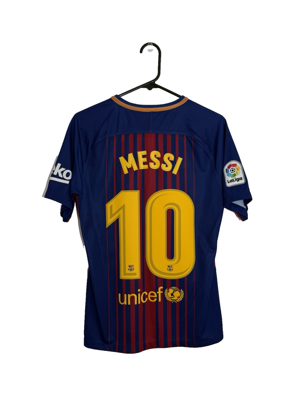 Barcelona Messi #10 2017/18 Small Home Shirt Nike Very Good Condition 847255-457