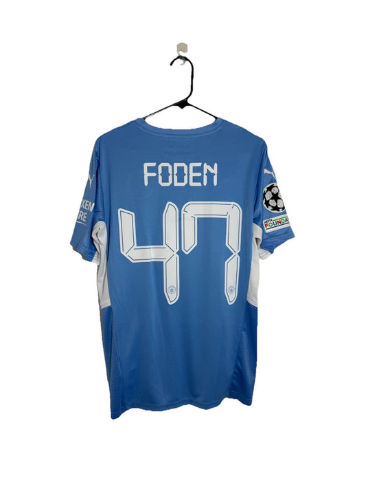 Manchester City Foden #47 2021/22 Medium Home CL Shirt BNWT 759202-01