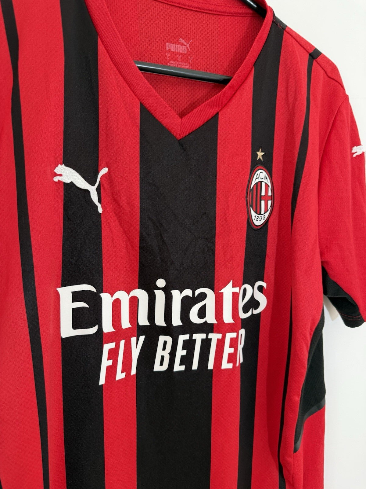 AC Milan Kjaer #24 2021/22 Medium Home Shirt Puma Excellent Condition 759122-01