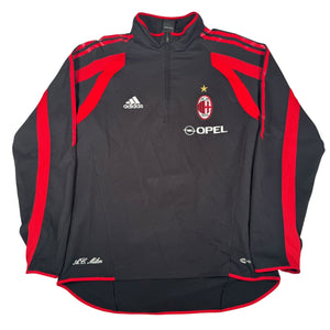 AC Milan 2004/2005 Adidas Long Sleeve 1/4 Zip Training Top Medium