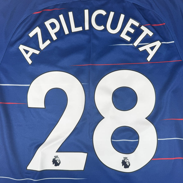AZPILICUETA 28 Chelsea 2018/2019 Home Football Shirt  Medium