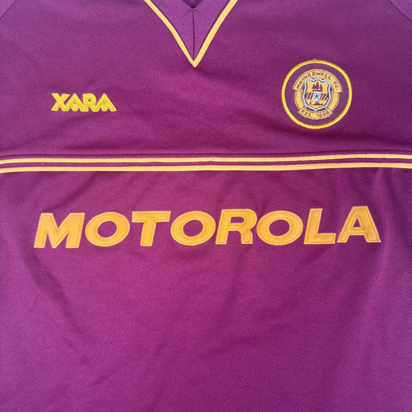Motherwell 2001/2002 Away Football Shirt  XL