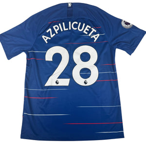 AZPILICUETA 28 Chelsea 2018/2019 Home Football Shirt  Medium