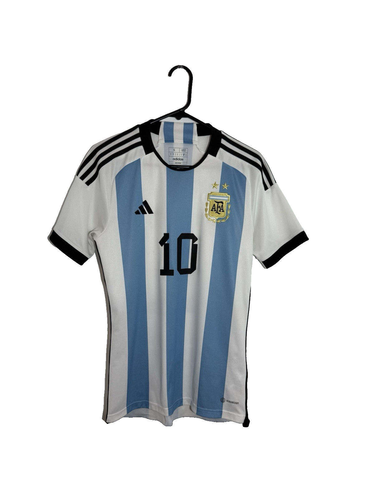 Argentina Messi #10 2022 Small Home Shirt Adidas Very Good Condition HF2158