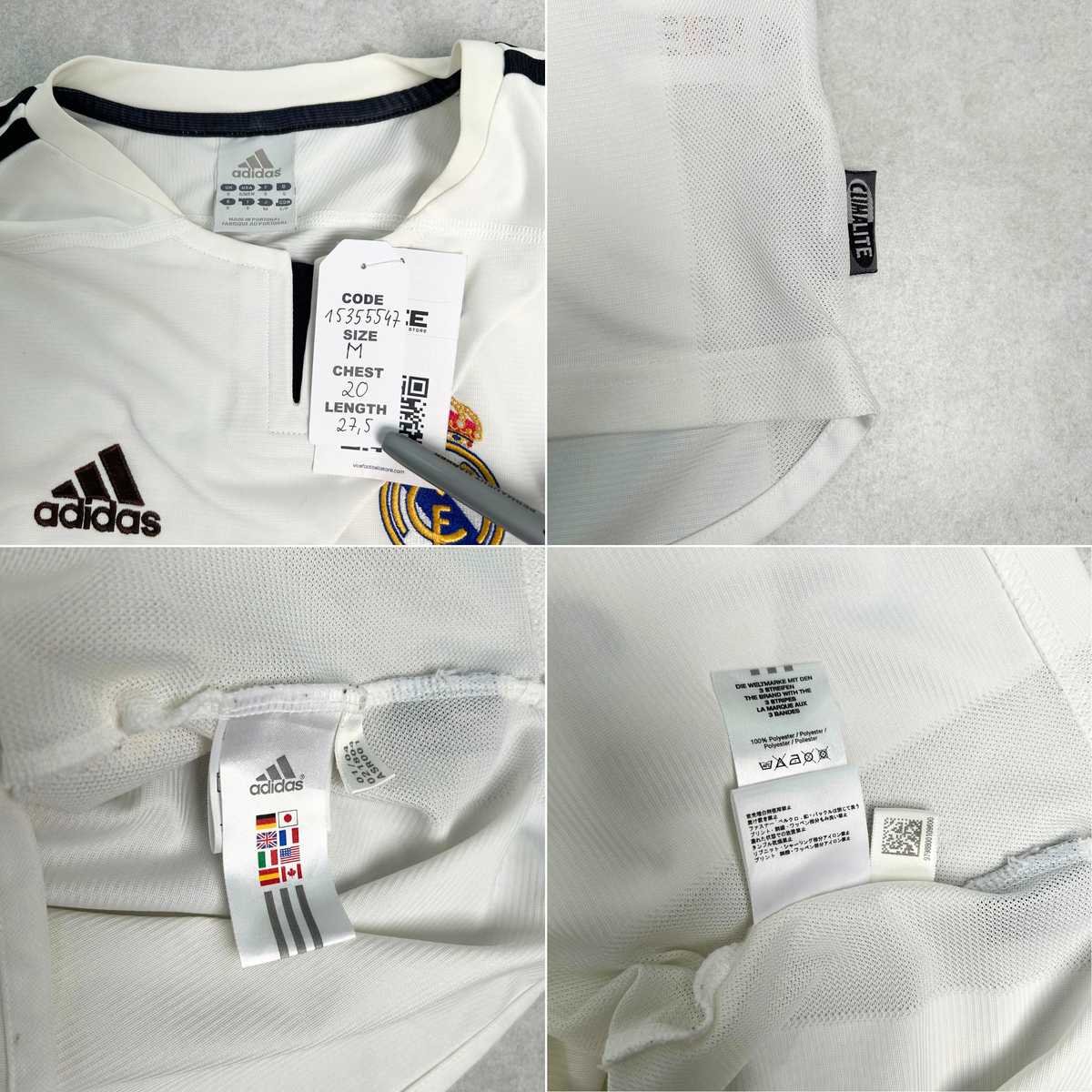 2003/04 Real Madrid Home Shirt Adidas Ronaldo (M)