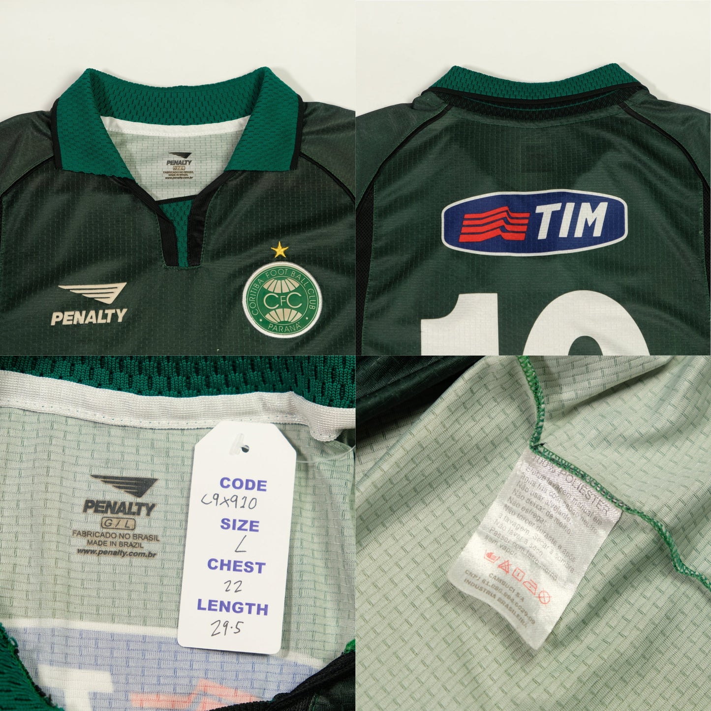 2001 Coritiba Brazil Fourth Shirt Penalty (L)