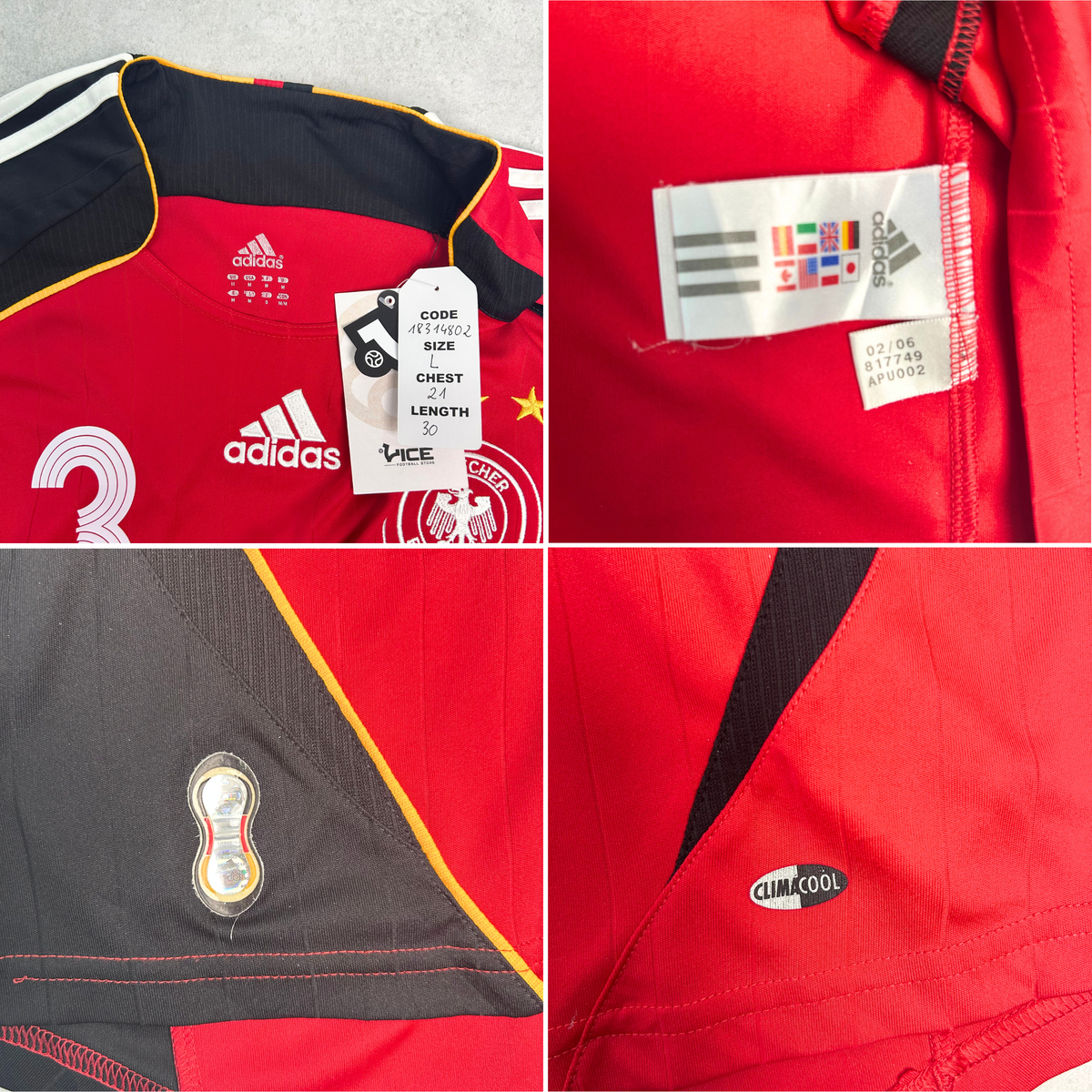 2006 Germany Away Shirt Adidas Ballack (L)
