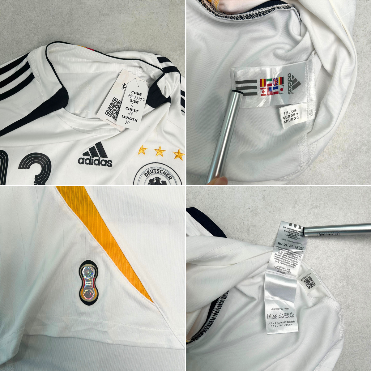 2006 Germany Home Shirt Adidas Ballack (L)
