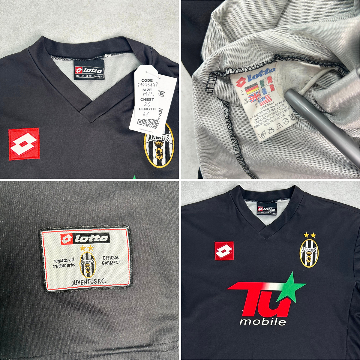 2001/02 Juventus Away Shirt Lotto (M/L)