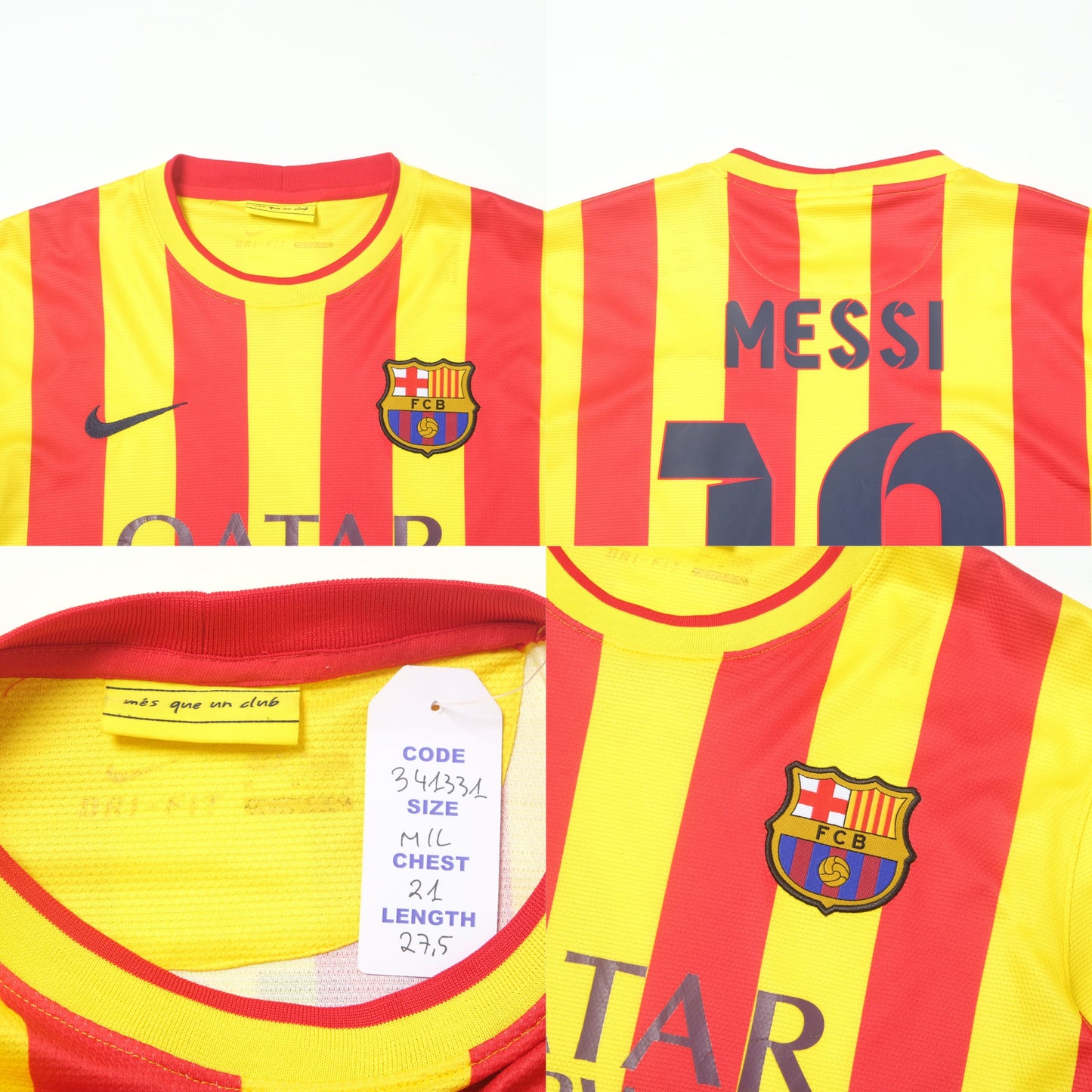 2013/14 Barcelona Away Shirt Nike Messi (M/L)