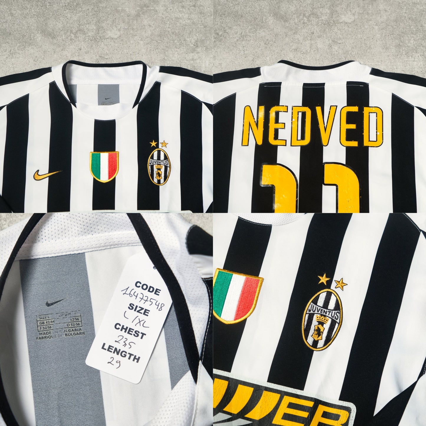 2003/04 Juventus Home Shirt Nike Nedved (L/XL)