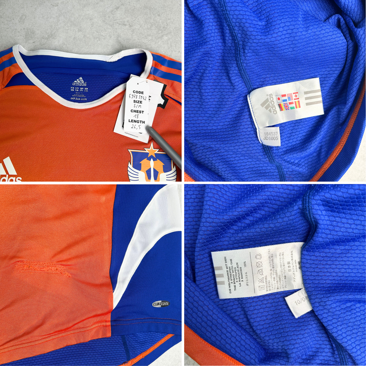 2005/06 Albirex Niigata Home Shirt Adidas J-League (S/M)