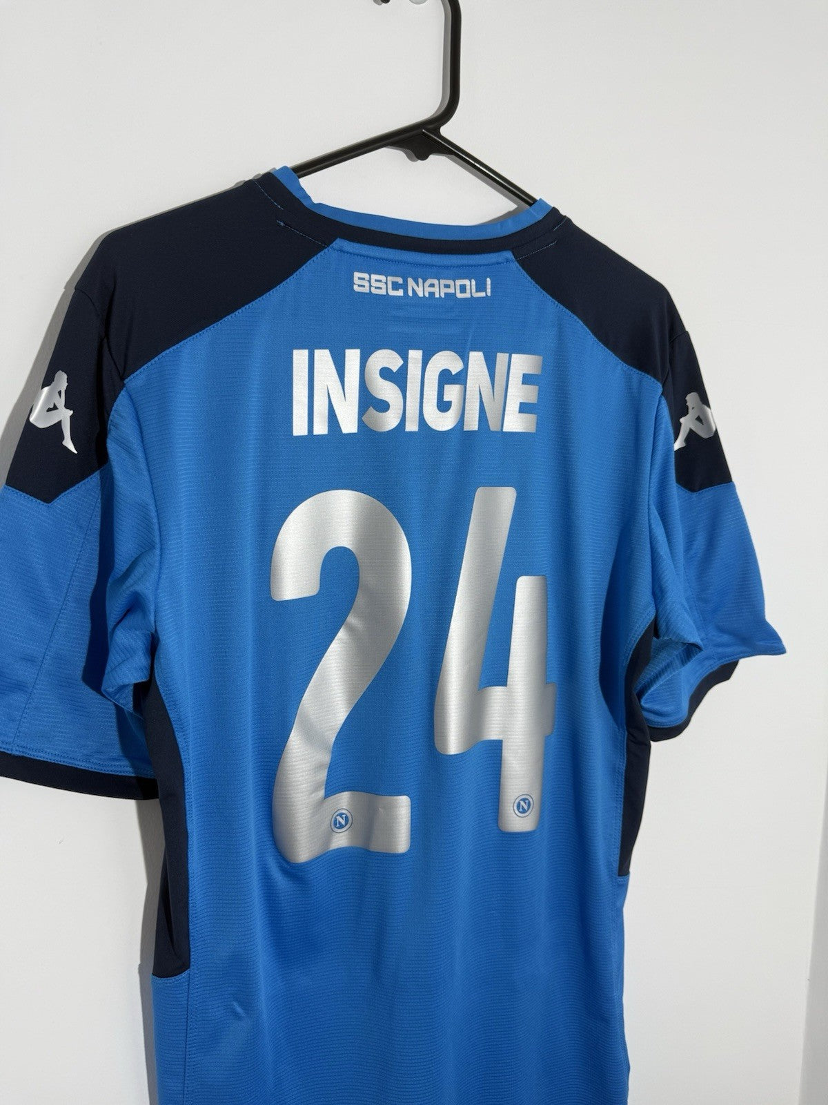 Napoli Insigne #24 2019/20 Kappa XL Slim Home Shirt BNWT 304NKF0