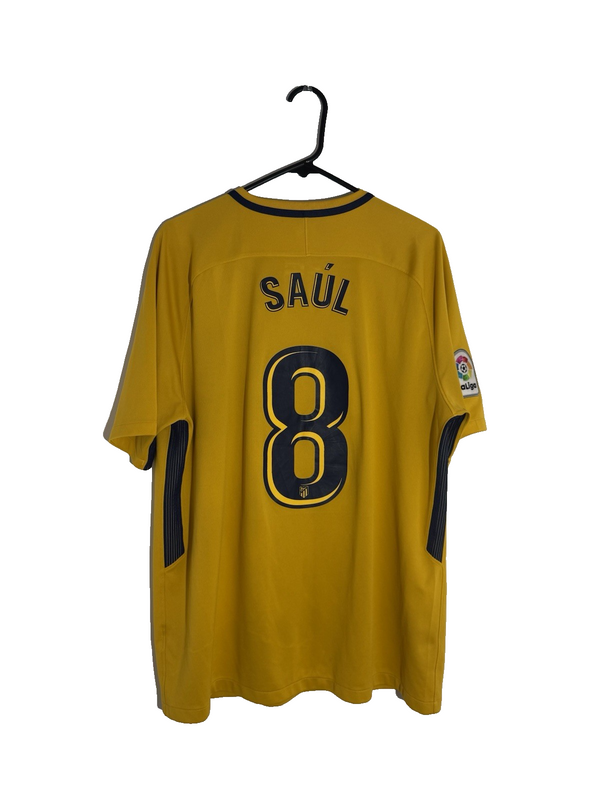 Atletico Madrid Saul #8 2017/18 Xl Away Shirt Good Condition 847290-740