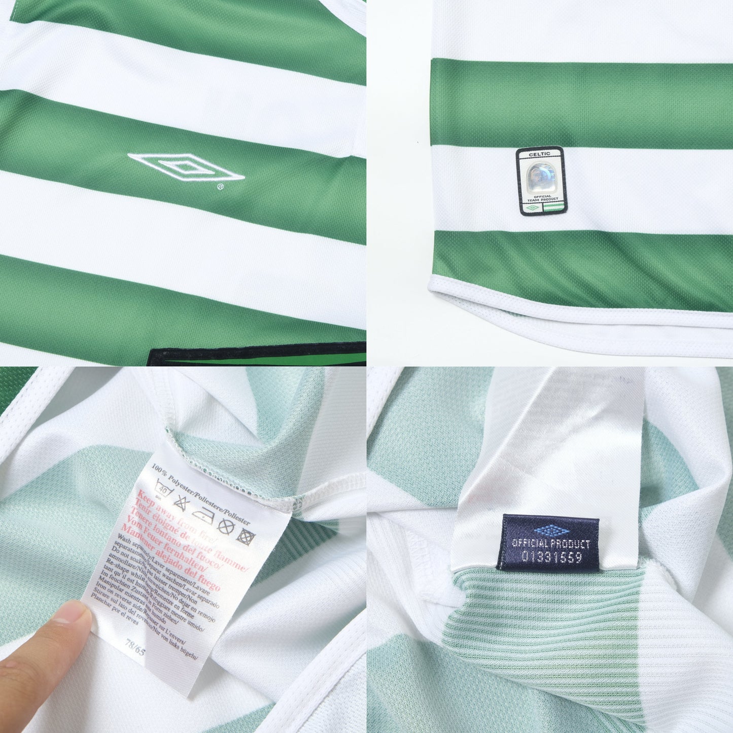 2003/04 Celtic Home Shirt Umbro Larsson (XL/XXL)