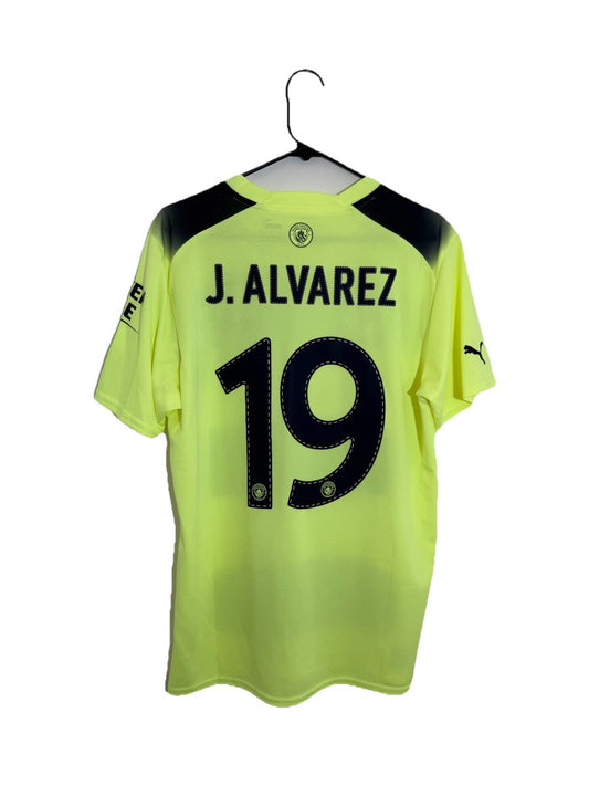 Manchester City J. Alvarez #19 2022/23 Treble Large 3rd Shirt BNWT 765734-03
