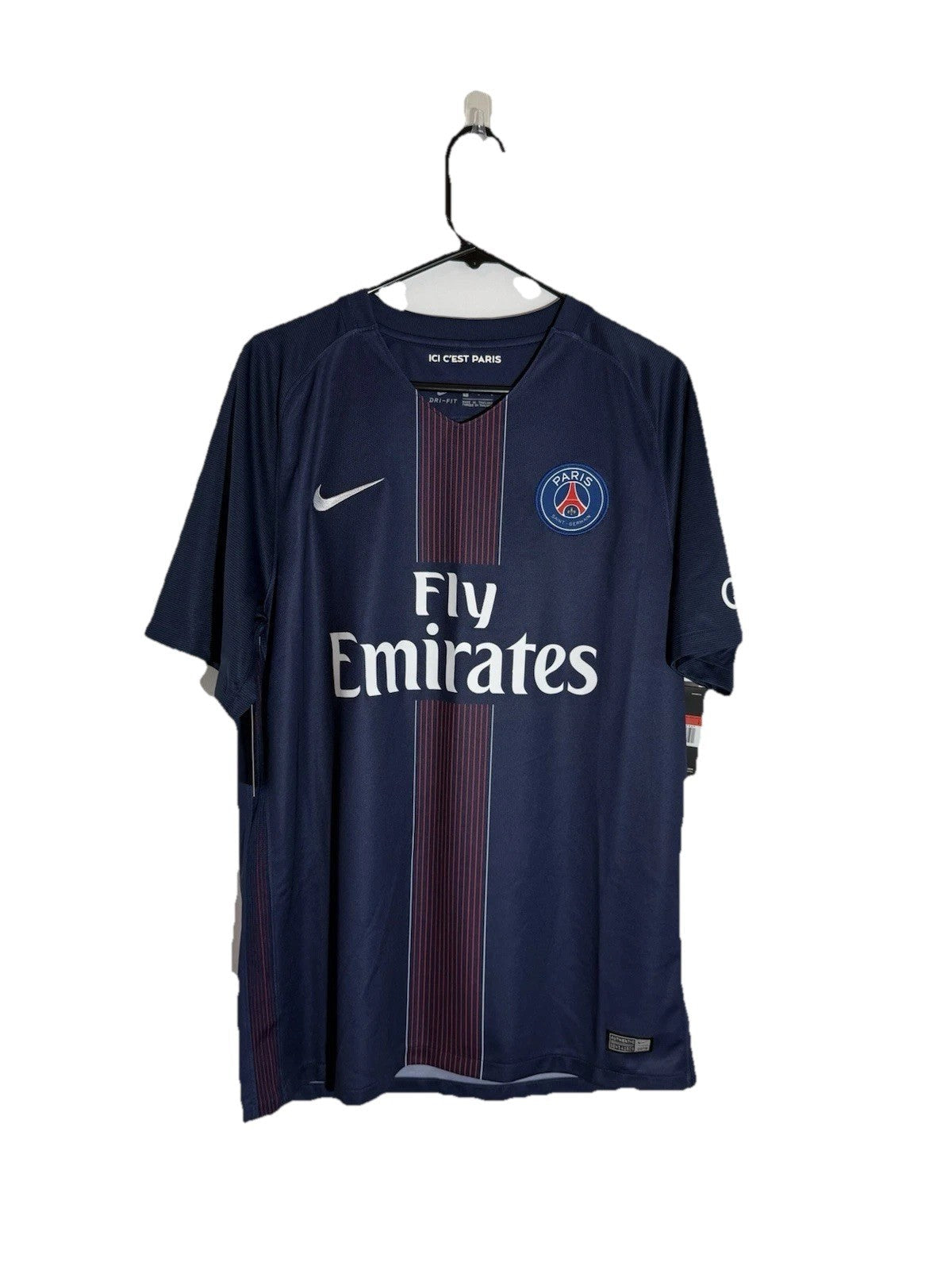 Paris St Germain 2016/17 Large Home Shirt Excellent Condition 776929-410