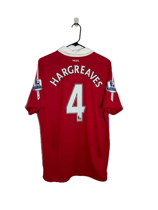 Man United Hargreaves #4 2010/11 Medium Home Excellent Condition 382469-623