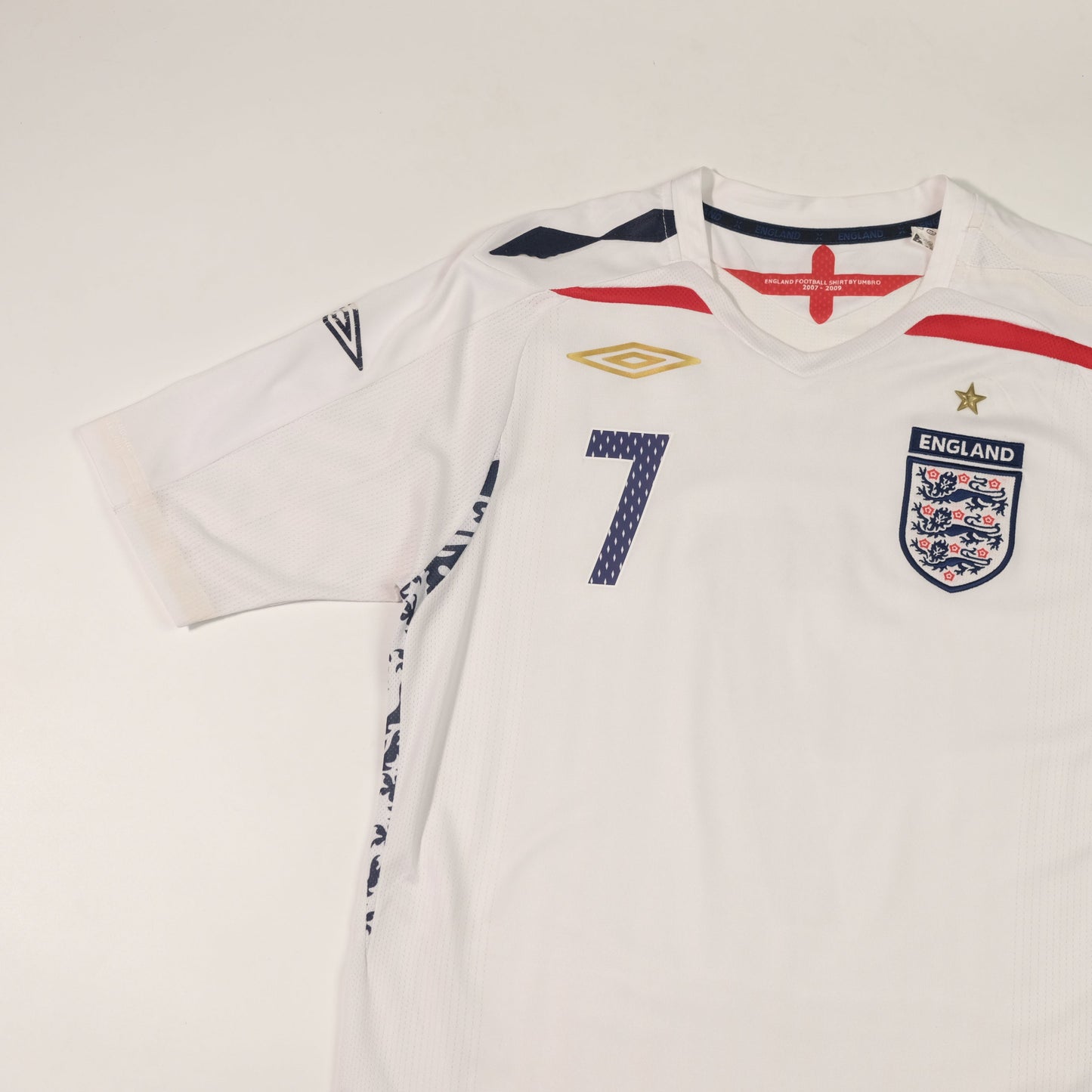 2007/09 England Home Shirt Umbro Beckham (S/M)
