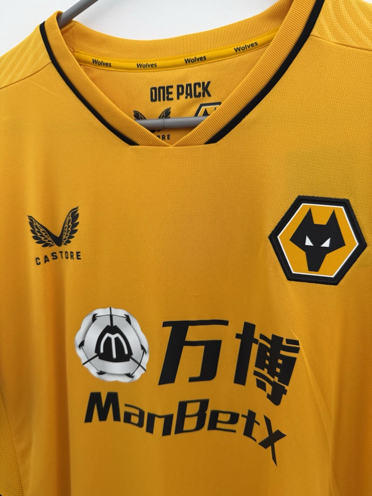 Wolverhampton Wanderers Neves #8 2021/22 Large Home Shirt Castore BNWT