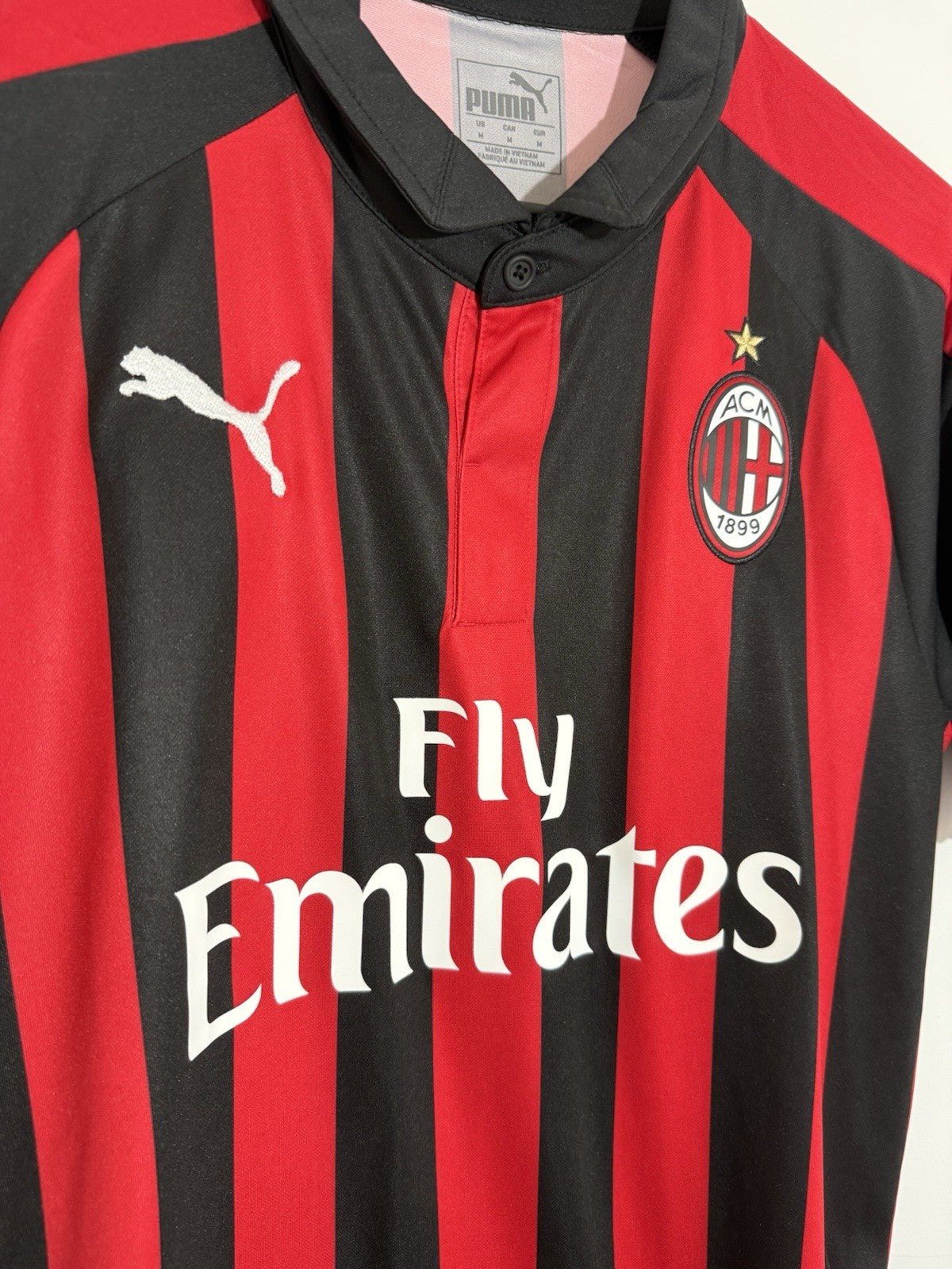 AC Milan Cutrone #63 2018/19 Medium Home Shirt Puma BNWT 754750-06