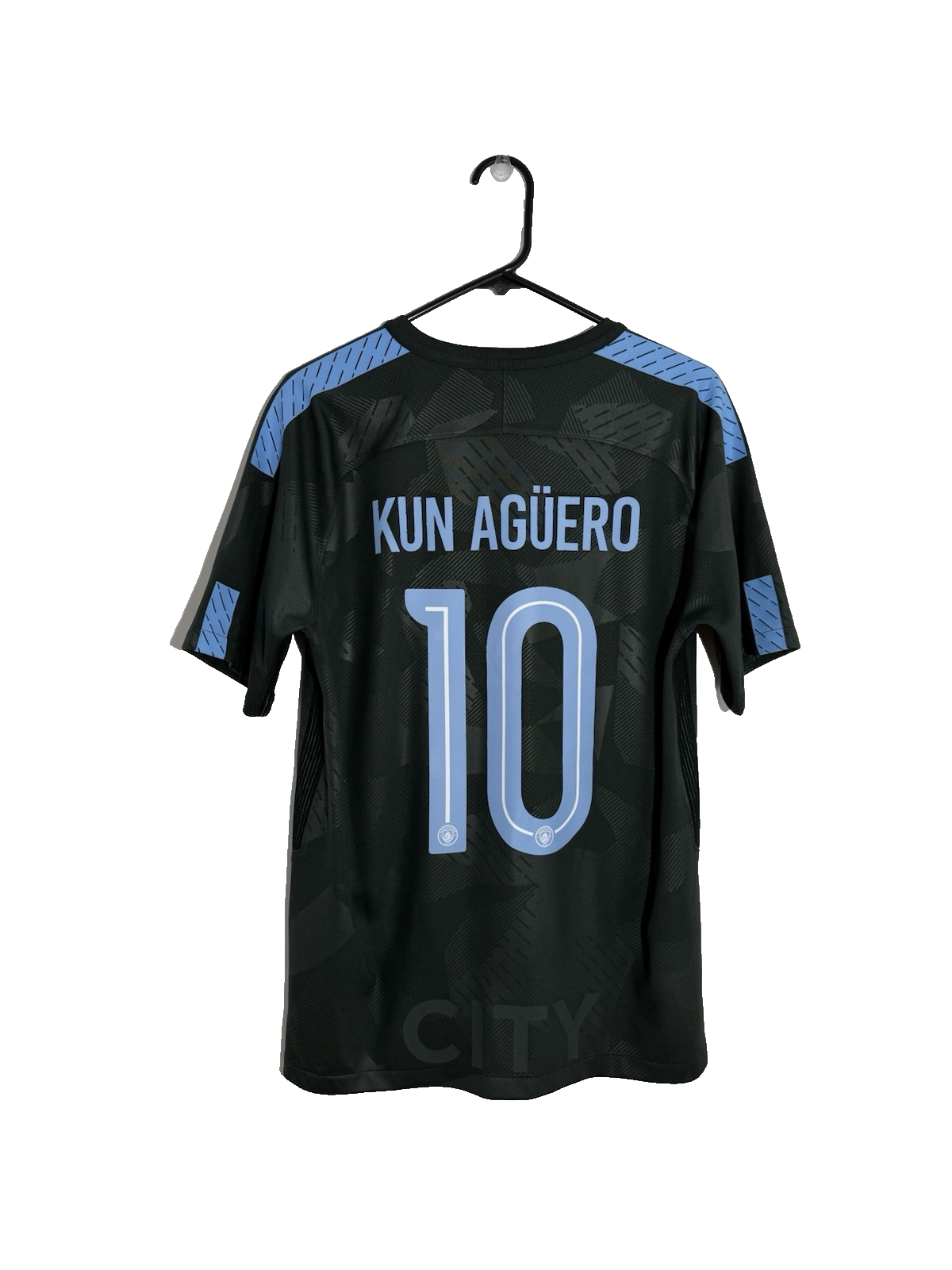 Man City Kun Aguero #10 2017/18 Medium 3rd Shirt Excellent Condition 847259-333