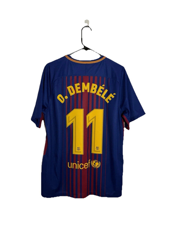 Barcelona O. Dembele #11 2017/18 Large Home Shirt Excellent Condition 847255-460
