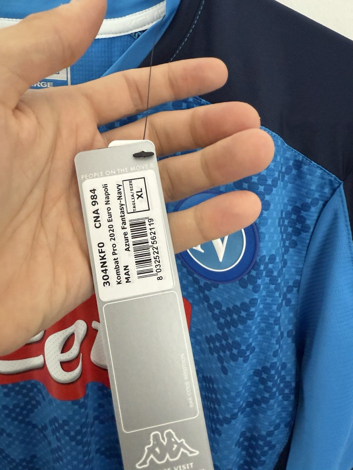 Napoli Insigne #24 2019/20 Kappa XL Slim Home Shirt BNWT 304NKF0
