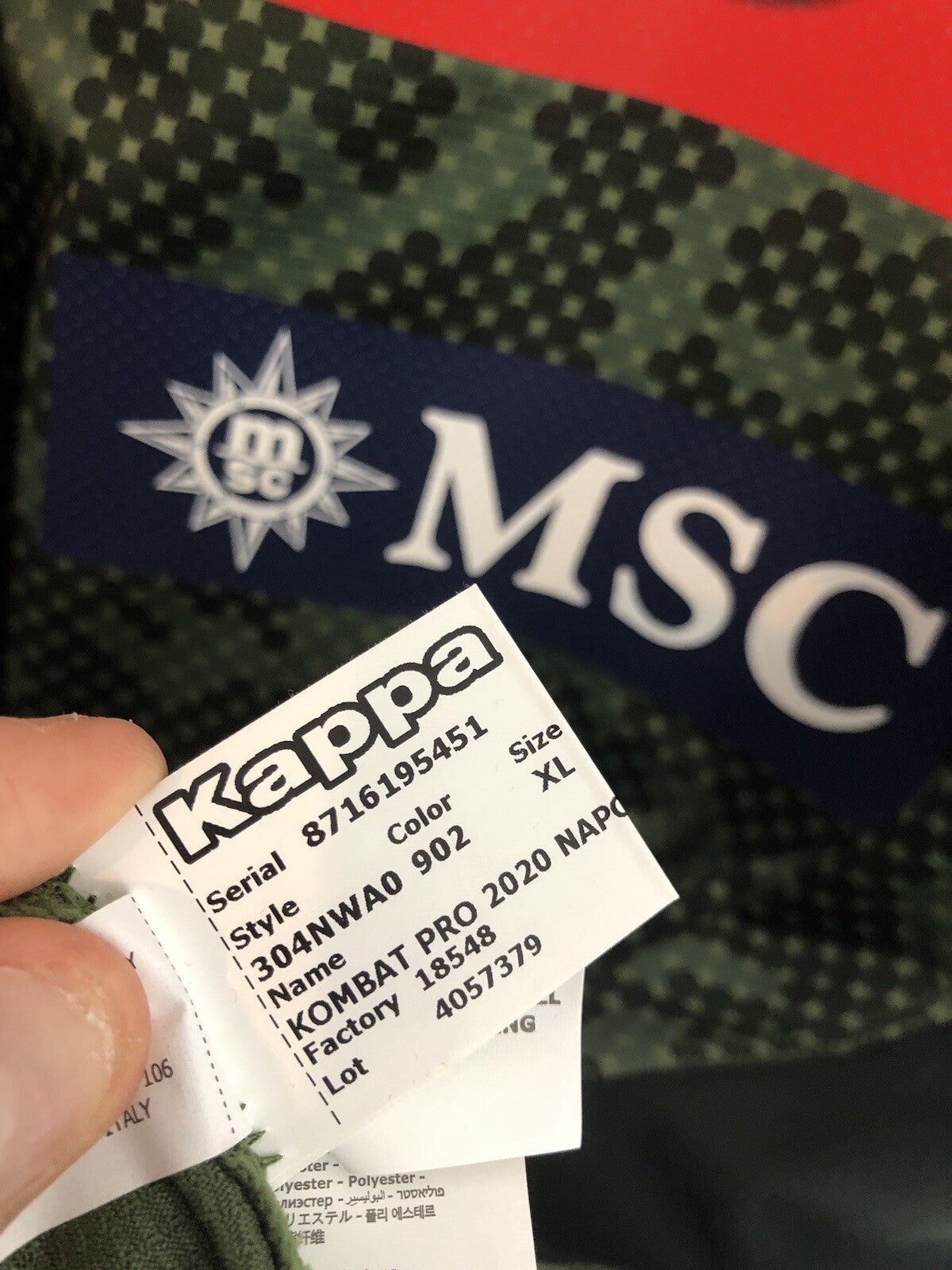Napoli Koulibaly #26 2019/20 Kappa Xl Away Shirt BNWT 304NWA0