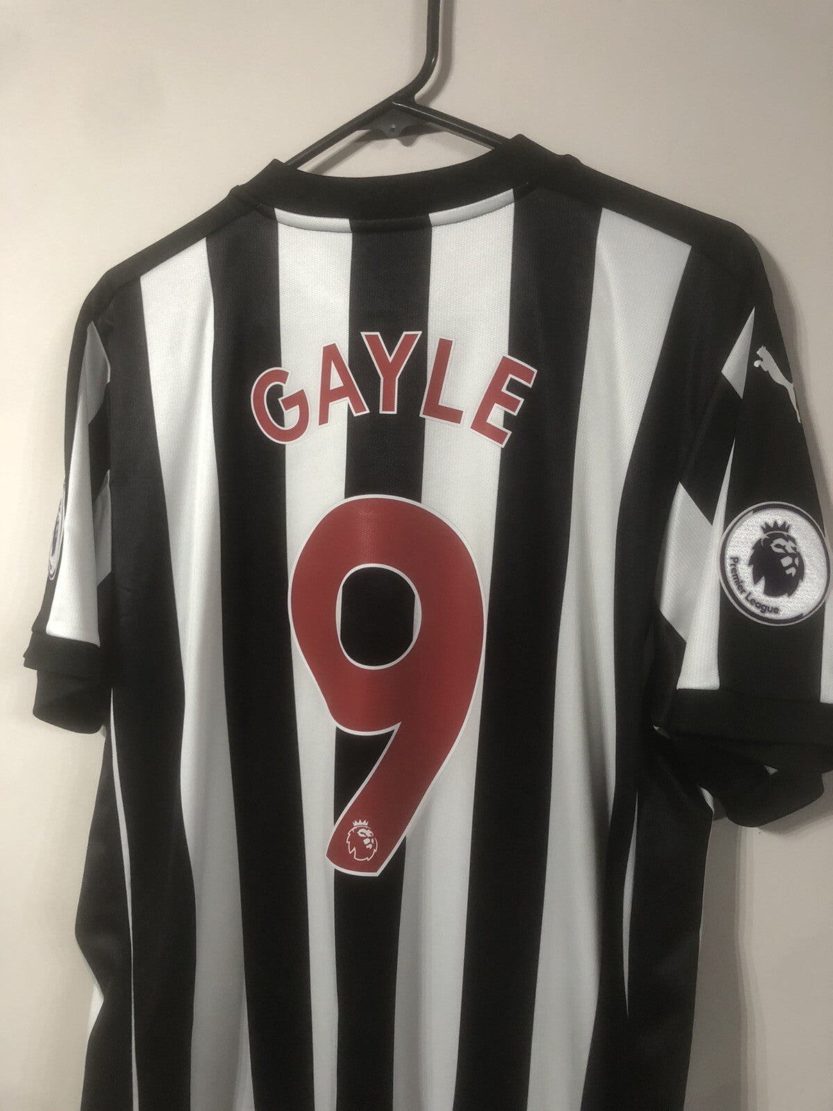 Newcastle United Gayle #9 2017/18 Large Home Shirt Excellent Condition 751271