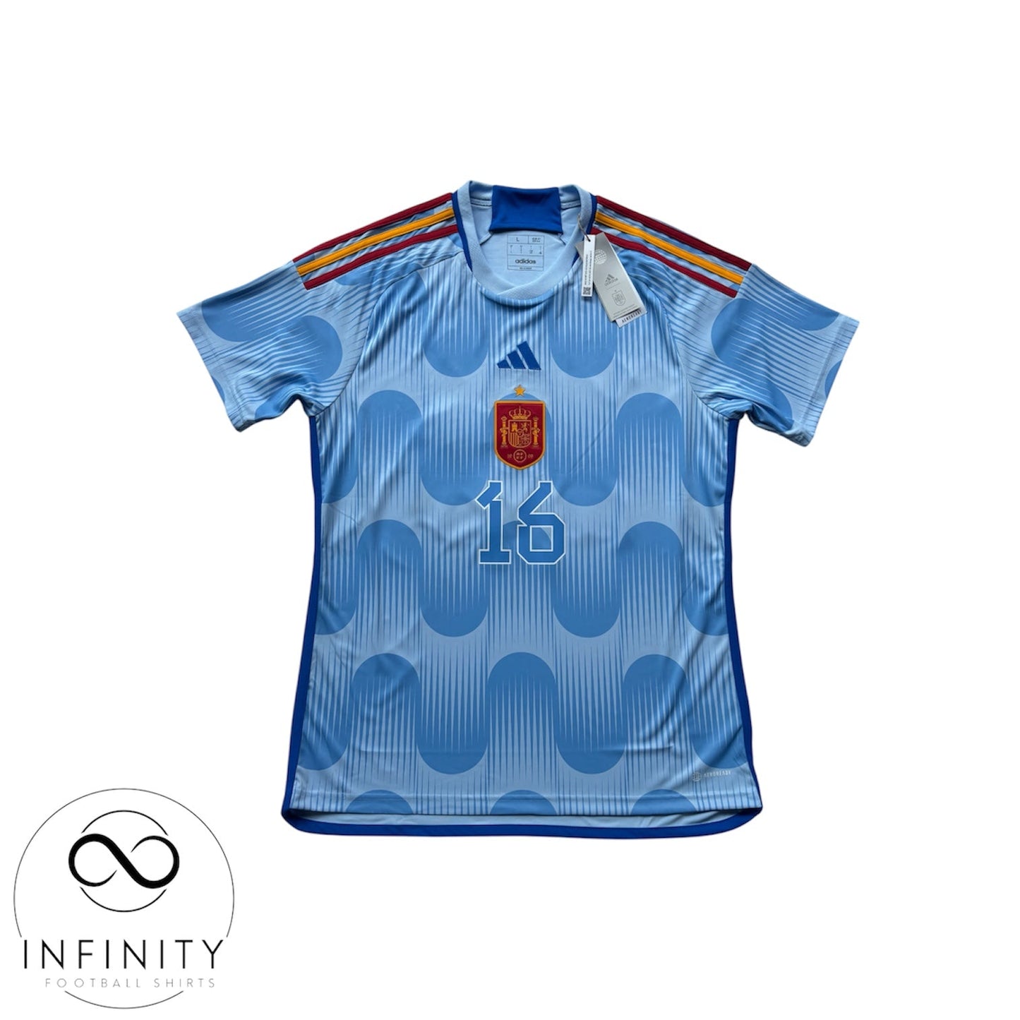 Spain Away Shirt 2022/23 (L) Rodri 16 BNWT