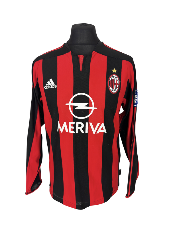 2003-04 AC Milan Home L/S - Size S - Shevchenko 7