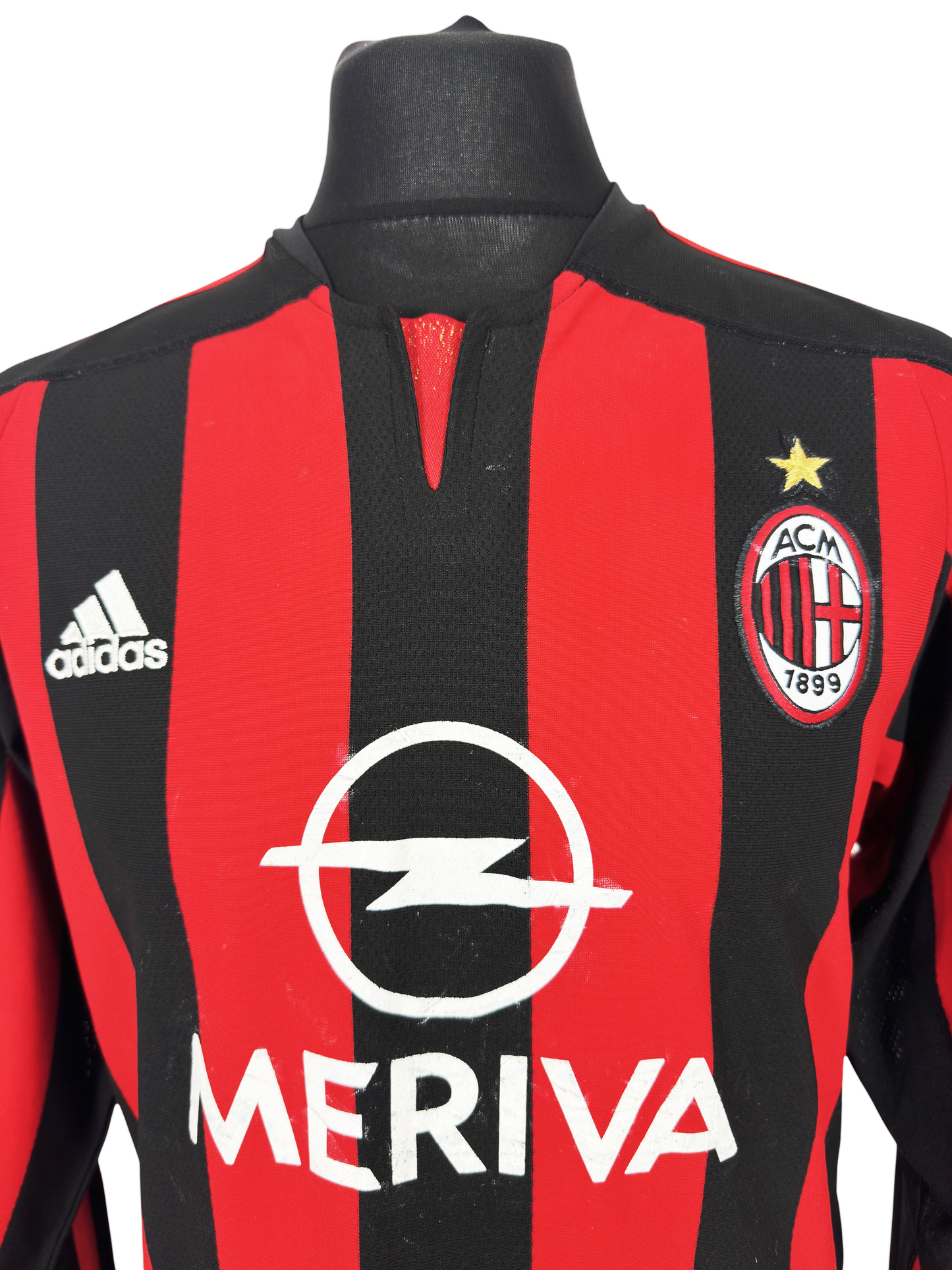 2003-04 AC Milan Home L/S - Size S - Shevchenko 7