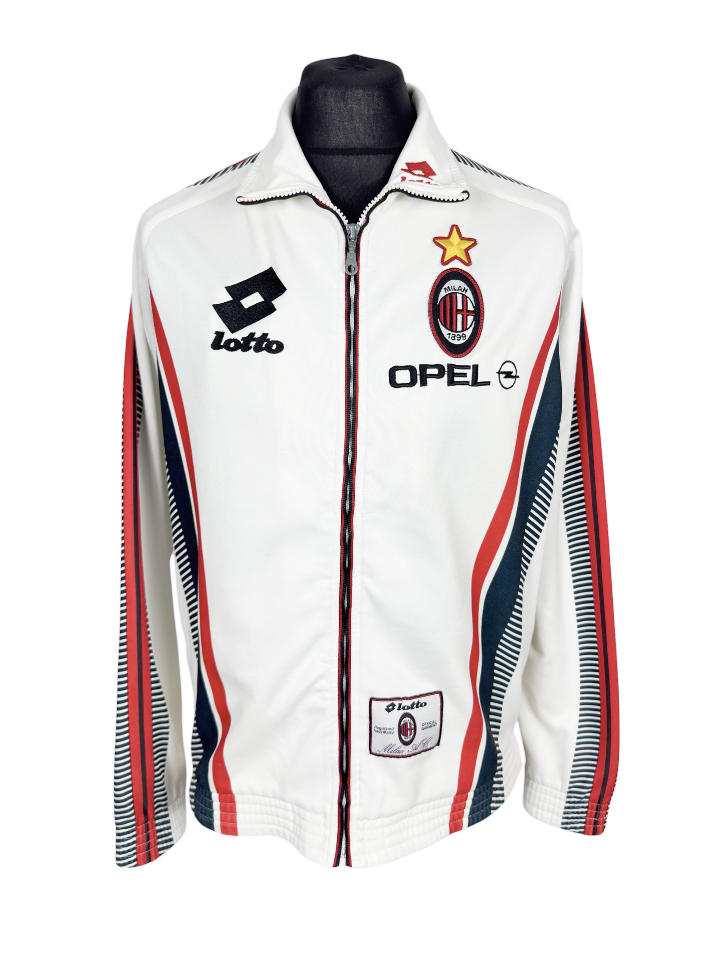 1997-98 AC Milan Lotto Track Jacket - Size M