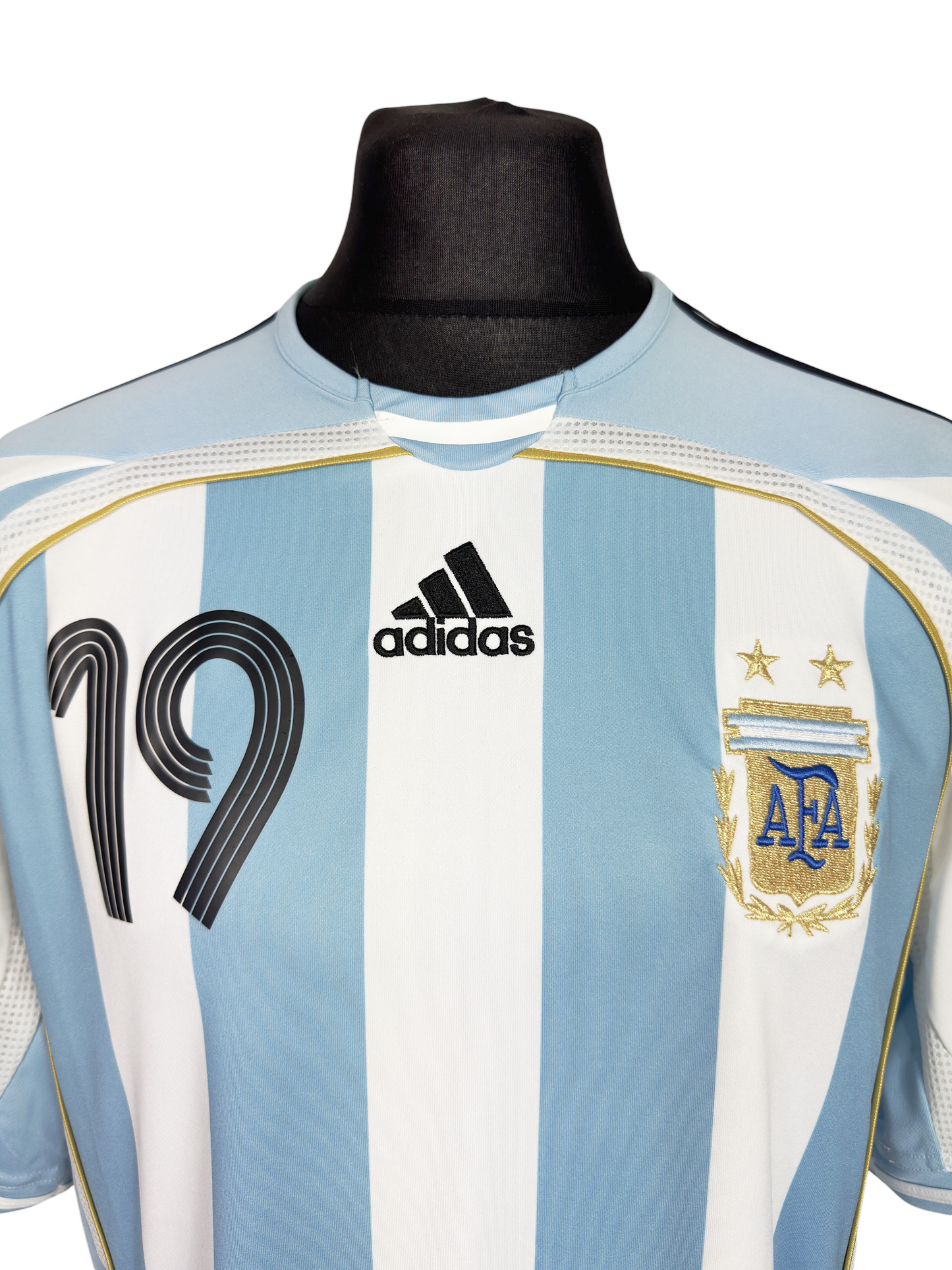 2006 Argentina Adidas Reissue Home - Size L - Messi 19